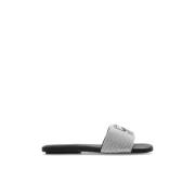 Marc Jacobs Rhinestone Slides Gray, Dam