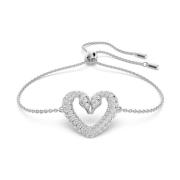 Swarovski Hjärt Armband UNA Kristall Smycken Gray, Dam