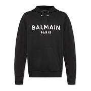 Balmain Sweatshirt med logotyp Black, Herr