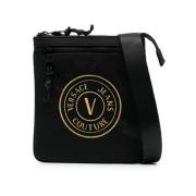 Versace Jeans Couture Svart axelväska för män Black, Herr