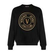 Versace Jeans Couture Svart Sweatshirt Ss24 Herrmode Black, Herr