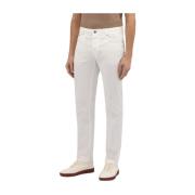 Brooks Brothers Vita Stretch Cotton Five-Pocket Byxor White, Herr