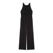 Marc O'Polo Cut-out jumpsuit wide leg Black, Dam