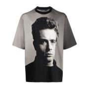 Dolce & Gabbana James Dean Logo Print T-Shirt Black, Herr