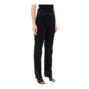 Agolde Straight Jeans Black, Dam