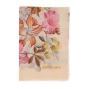 Salvatore Ferragamo Hibiscus Print Cashmere Stole Multicolor, Dam