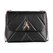 Patrizia Pepe Vadderad Fly Crossbody Väska Black, Dam