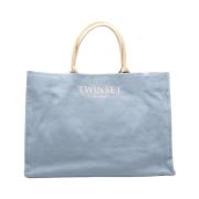 Twinset Blå Shopper Väska med Magnetisk Stängning Blue, Dam