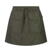 Moncler Grön Taffeta Twill Mini Kjol Green, Dam