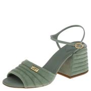 Fendi Vintage Pre-owned Mocka sandaler Green, Dam