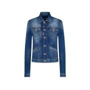 Dsquared2 Denim Boyfriend Jacka Blue, Dam