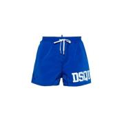 Dsquared2 Blå Boxer Badkläder - Midi Stil Blue, Herr