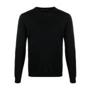 Low Brand Klassisk Crewneck Pullover Black, Herr