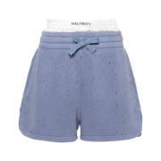 Halfboy Blå Indigo Boxershorts med Laserbehandling Blue, Dam