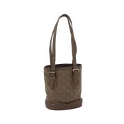 Louis Vuitton Vintage Pre-owned Satin handvskor Brown, Dam