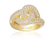 Sif Jakobs Jewellery Elegant Guldpläterad Zirkonia Ring Yellow, Dam