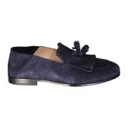 Salvatore Ferragamo Blå Loafer Skor med Frans Detalj Blue, Herr