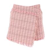 Msgm Elegant Tweed Shorts Multicolor, Dam