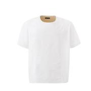 Emporio Armani Vit Oversized T-Shirt med Sidostängning White, Herr