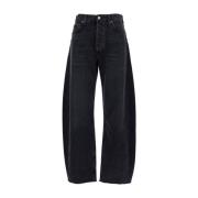 Agolde Svart Luna Pieced Bomull Jeans Black, Dam