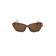 Dior Vintage Pre-owned Tyg solglasgon Brown, Dam