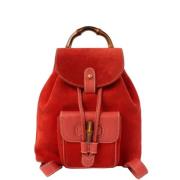 Gucci Vintage Pre-owned Mocka ryggsckar Red, Dam