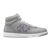 Dior Hög Diamant Sneakers Kvinnor Läder Gray, Dam