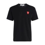 Comme des Garçons Play Herr Svart Hjärttryck T-shirt Black, Herr