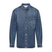 Samsøe Samsøe Denim skjorta Sadamon Blue, Herr