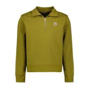 Moncler Sweatshirt med dragkedja och hög krage Green, Herr