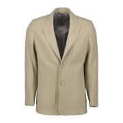 Dior Ullblazer med spetsig krage Beige, Herr