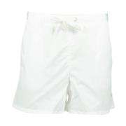 Moncler Nylon Dragsko Shorts Enfärgade White, Dam