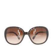 Chanel Vintage Pre-owned Plast solglasgon Brown, Dam