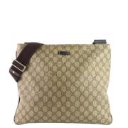 Gucci Vintage Pre-owned Canvas axelremsvskor Beige, Dam