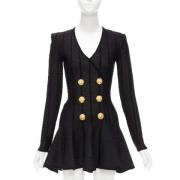 Balmain Pre-owned Pre-owned Tyg klnningar Black, Dam