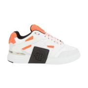 Philipp Plein Läder Lo-Top Sneakers i Vit White, Herr