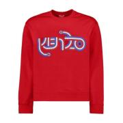 Kenzo Logo Sweatshirt Långärmad Rund Hals Red, Herr