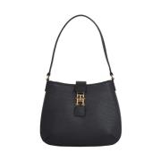 Tommy Hilfiger Plysch axelväska Black, Dam