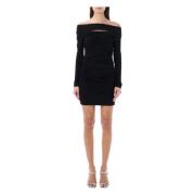 REV Elegant Draped Dress Black, Dam