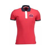 La Martina Röd Slim Fit Polo Skjorta med Brodyr Red, Herr