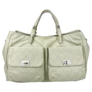 Chanel Vintage Pre-owned Laeder totevskor Gray, Dam