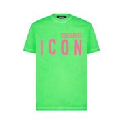 Dsquared2 Icon Logo T-shirt Rosa Green, Herr