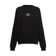 Vivienne Westwood Svart Raglan Sweatshirt Ss24 Stil Black, Dam