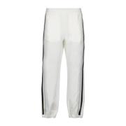 Moncler Logo Joggingbyxor Rak Passform Elastisk White, Dam