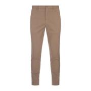 Incotex Brun Slim-Fit Stretch Bomullsbyxor Brown, Herr