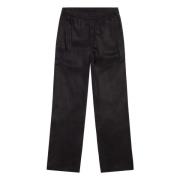 Diesel Flytande byxor i twill Black, Herr