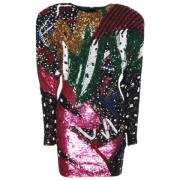 Balmain Pre-owned Pre-owned Tyg klnningar Multicolor, Dam