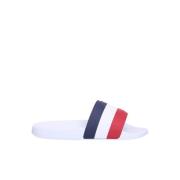 Moncler Vita Randiga Logosandaler White, Dam