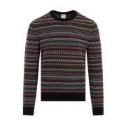 PS By Paul Smith Färgglad Crew Neck Sweater Multicolor, Herr