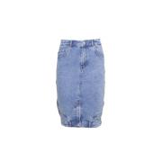 Moschino Omvänd Denimkjol Blue, Dam